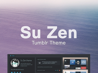 Su Zen Tumblr Theme clean dark light minimal portolio theme tumblr web design website