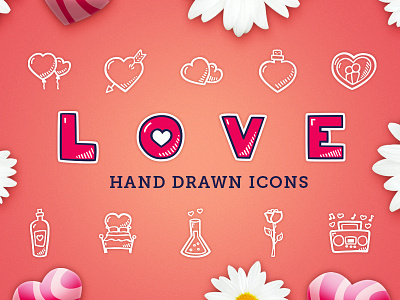 Love - Hand Drawn Icons hand drawn icon icon design icons love tinyart valentines