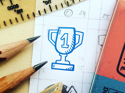 Action Set - Trophy Icon clipart creativemarket doodle hand drawn icon design icons tinyart