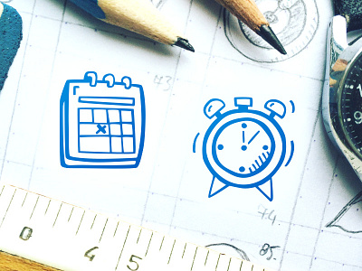 Action Set - Deadline Icons clipart creativemarket doodle hand drawn icon design icons tinyart