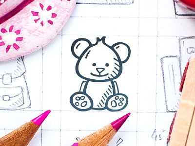 School Icons - Teddy Bear bear clipart creativemarket doodle hand drawn icon design icons teddy bear tinyart