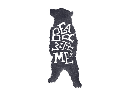 Random Doodles - Bear With Me bear bw doodle hand drawn hand lettering illustration ink sketch