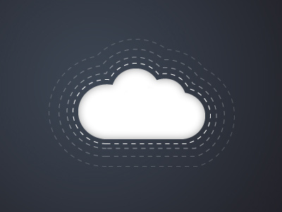 Cloud cloud dark dashed line fade layout slider white