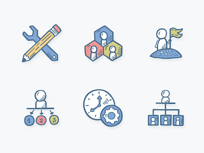 Business Icons - Teams And Time Managment
