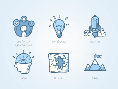 Ideas And Goals - Business Icons