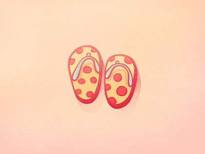 Flip Flops - Summer Icons doodle flip flops hand drawn icon design icons illustration summer