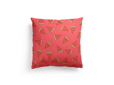 Watermelon Pattern doodle fabric pattern pillow watermelon