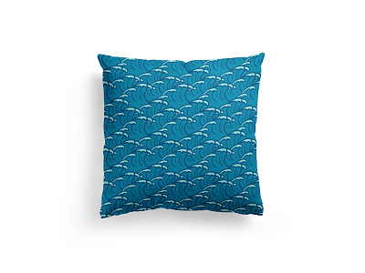 Hand Drawn Pattern - Waves blue doodle fabric hand drawn illustration pattern pillow sea seamless summer wave waves