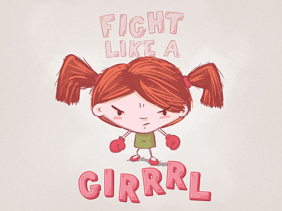 Fight Like A Girl feminism fight girl illustration vector vector art