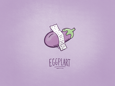 Eggplart bananart clipart doodle eggplart hand drawn icon design icons illustration tinyart vectorart
