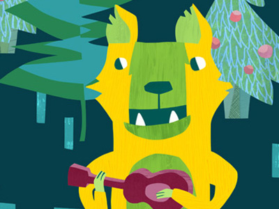 Monster Music 2 forest green monster music sorryyourehappy ukulele yellow