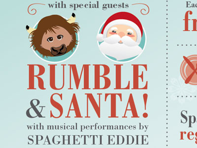 Rumblesanta design flyer graphic holiday poster typography