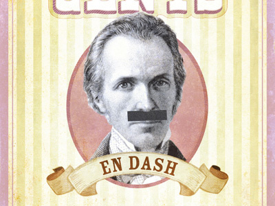 Dashing Gents – En Dash mixed media poster typography