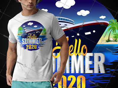 Hello Summer Custom T-Shirt Design funny tshirt illustration logodesign shirt summer design summer logo summer tshirt t shirt design tee tshirt tshirtdesign typography vector vintage design