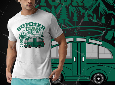 T-Shirt Design for Summer Tour 2020 funny tshirt illustration logodesign shirt summer logo summer tshirt t shirt design typography vector vintage design