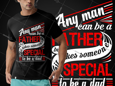 Father's Day Vintage Typography Custom T-shirt Design