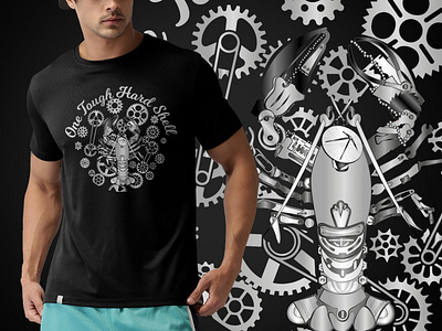 Steampunk Lobster T-Shirt Design