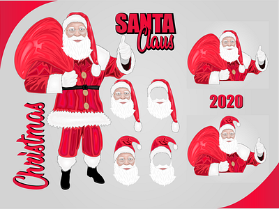 Santa Claus Christmas greeting Vector illustration