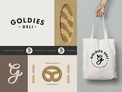 Goldies Deli logo deli food logo logo design logomark logotype