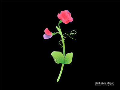 BlackLivesMatter flower illustration