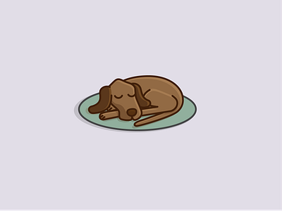 Dog sleeping design dog graphic icon iconography illustration