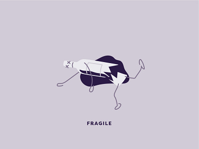 Illustrating Fragile wine bottle