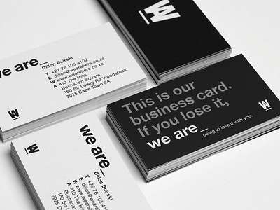 TEDesign We are branding branding business card design production stationary typography