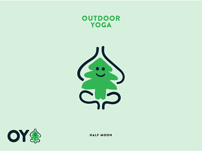Outdoor Yoga Logo concept brand illustration logo outdoor outdoors yoga yoga logo youth
