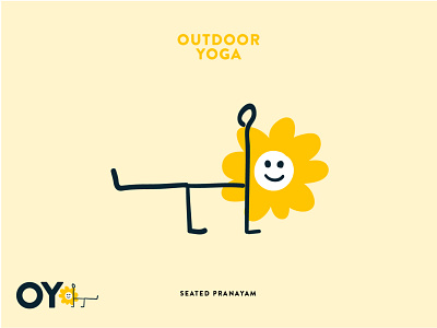 Outdoor Yoga Concept branding illustration logodesign nature outdoor outdoor logo outdoors yoga