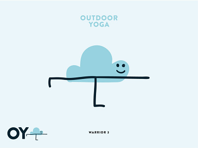 Outdoor Yoga Logo brand design fun logodesign nature nature illustration outdoor outdoor logo system yoga