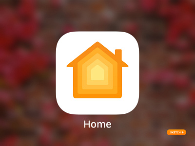 Apple Home App Icon - iOS 13 13 14 app app icon apple art automation design flat graphics heat icon ios logo love minimal security type ui ux