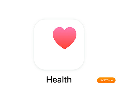 Apple Health App Icon - iOS 13 - Freebie 13 14 app app icon apple design flat health health app healthcare healthy icon icon design icon set iconography icons ios ios 14 logo top