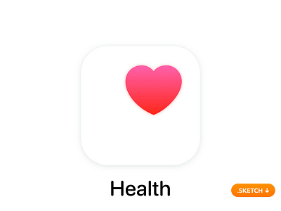 Apple Health App Icon - iOS 13 - V2 13 14 app app icon apple art care connect design doctor file files flat health icon iconography ios logo sketch top