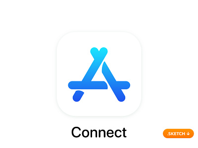 Apple Connect App Icon - iOS 13 13 14 app app icon apple connect design developer diagram flat graphic icon ios logo status units