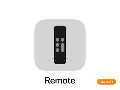Apple "Remote" App Icon - iOS 13 13 14 app app icon apple branding button control control panel flat icon ios iphone logo mac top tv unit unity universal