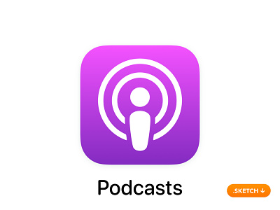 Apple "Podcasts" App Icon - iOS 13