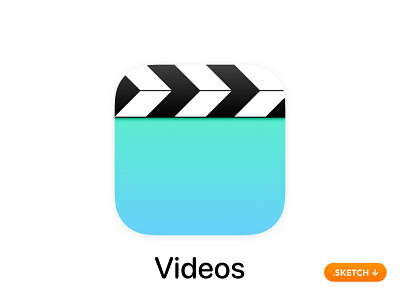 Apple "Videos" App Icon 13 app app icon apple avi badge branding design editor films icon ios iphone logo mobile movies mp4 photo top