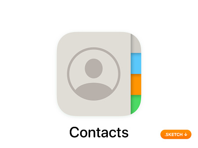 Apple "Contacts" App Icon - iOS 13 13 app app icon apple bussines category design friend friends friendship icon illustration ios label logo love register share top vector