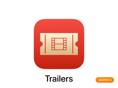 Apple "iTunes Movie Trailers" App Icon - iOS 13 13 app app icon apple browse clips design flat hd icon image imdb ios itunes logo movie review scenes top trailer