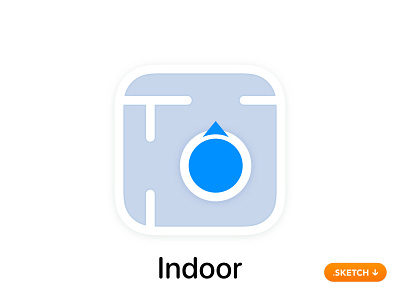 Apple "Indoor Survey" App Icon app brand branding business collect collection connect control data design flat icon icons illustration poll privacy sketch survey template vector