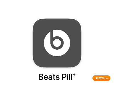 Apple Beats Pill⁺ App Icon 13 app app icon apple audio brand business connect design flat headphones icon icons illustration ios logo music pro sound top