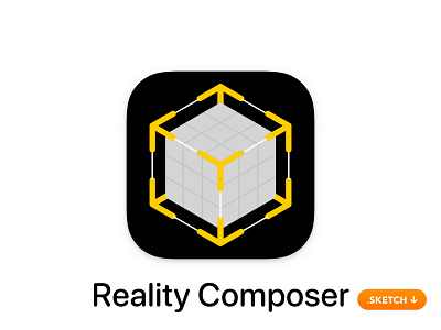 Apple Reality Composer App Icon app app icon apple ar kit brand builder canvas design glyph icon icons illustration logo sketch top ui vector virtual objects