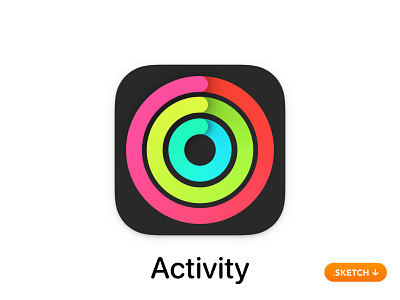 Apple Activity App Icon activity app app icon apple brand calorie design exercise gym heart rate icon icons illustration logo sport top ui vector workouts