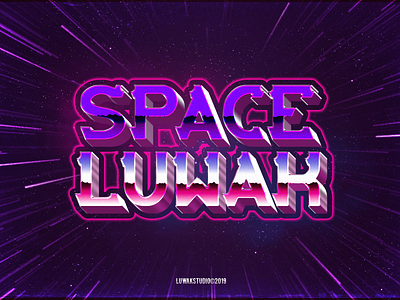 Space Luwak 3d 80s 80s style 80style game space typography