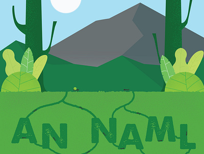 an naml ant flat flatdesign illustrator landscape illustration mountain