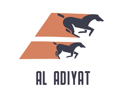 AL-Adiyat art creative creative design creative logo design flat horse illustration illustrator logo logodesign logodesigns shape typography
