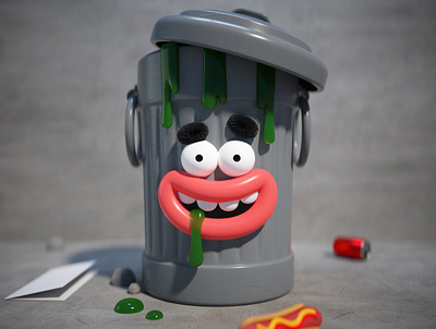 Trash Talking 3d character character design cinema4d monster octane