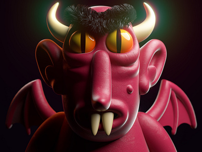 Satan character design devil illustration monster octane render satan