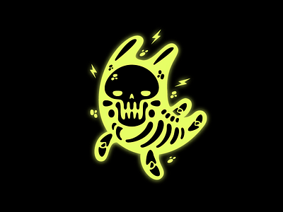 Radioactive Bunny bunny character design illustration monster mutant radioactive