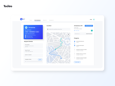 Ambulance Ordering web app app branding design ui ux